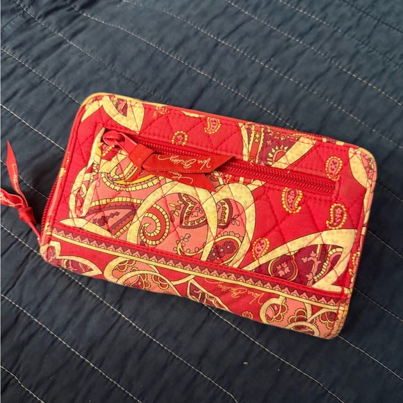 Vera Bradley Red and Yellow Patterned Wallet - Picture 2 of 4